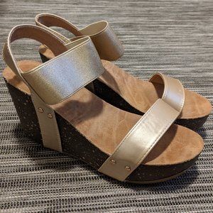 ⭐ Spring Summer Refresh Gold Wedges Comfor…